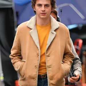 A Complete Unknown Timothée Chalamet Sherpa Fur Jacket