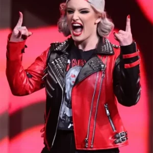 AEW Collision Homecoming 2025 Toni Storm Biker Leather Jacket