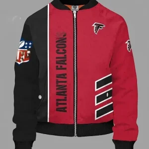 Billy Atlanta Falcons Red Full Zip Bomber Jacket