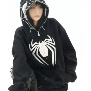 Black Spider Fleece Hoodie
