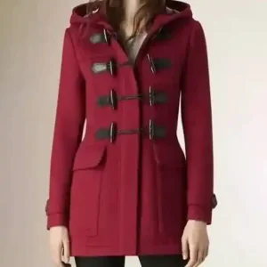 Brit Blackwell Burgundy Duffle Coat