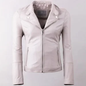 Camilla Lakeland Nateby Centre Zip Leather Biker Jacket
