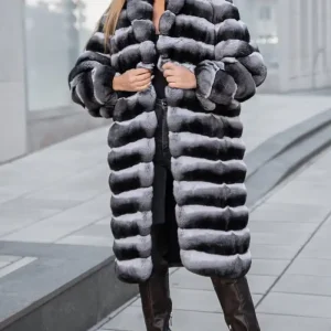 Chinchilla Grey Fur Coat