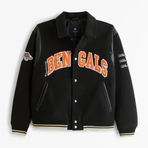 Cincinnati Bengals Black Varsity Jacket