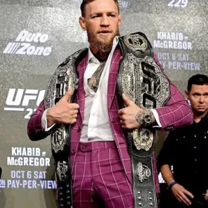 Conor Mc Gregor Khabib Face Off Checked Suit