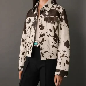 Cowhide Brown And White Jacket