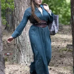 Cursed Katherine Langford Blue Coat