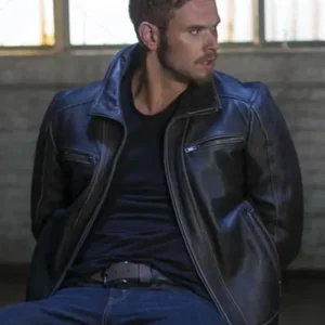 Extraction 2015 Kellan Lutz Black Leather Jacket