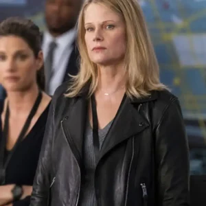 FBI Joelle Carter Biker Leather Jacket