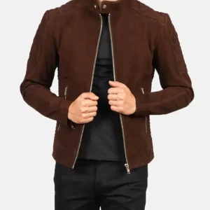 Fernando Brown Shearling Biker Jacket