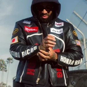 HRC x Vanson x Larry Honda Racing Black Jacket