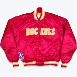 Houston Rockets 90s Red Varsity Jacket