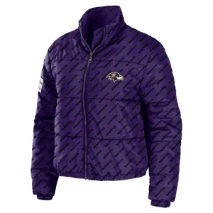 Hugo Baltimore Ravens Women Purple Puffer Jacket