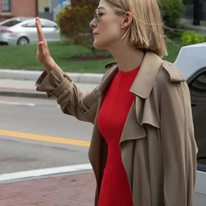 I Care a Lot Rosamund Pike Tan Brown Long Coat