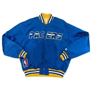 Indiana Pacers 90’s Blue Letterman Varsity Jacket