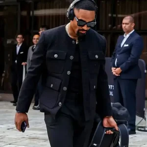 Jalen Hurts Brazil Black Tweed Jacket
