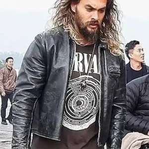 Jason Momoa Leather Black Jacket