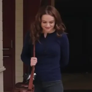 Joey King The In Between Navy Blue Shirt