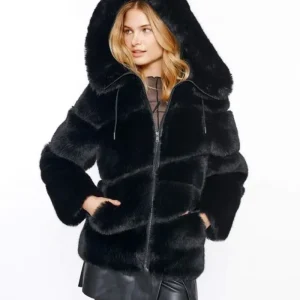 LJB Black Fur Coat
