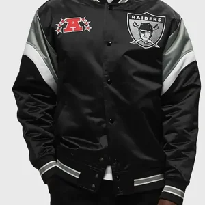 Las Vegas Raiders Black Heavyweight Varsity Jacket
