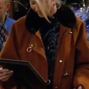 Friends Lisa Kudrow Brown Wool Fur Collar Jacket