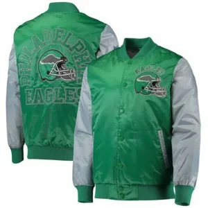 Meda Metz Philadelphia Eagles Satin Varsity Jacket