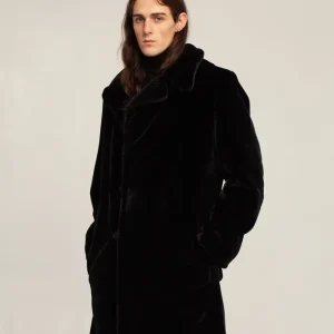 Mens Black Fur Coat