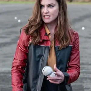 Ms De Brún Derry Girls Black and Red Leather Jacket