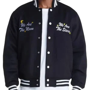 Obey Wizard Black Letterman Varsity Jacket
