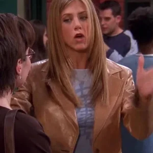 Rachel Green Friends S05 Tan Brown Leather Blazer