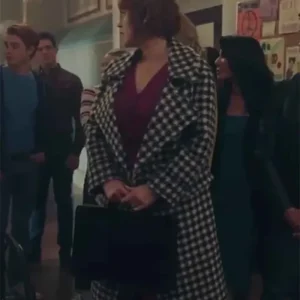 Riverdale Mary Andrews Black and White Wool Trench Coat