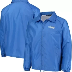 Roosevelt Detroit Lions Blue Full-Snap Windbreaker Jacket