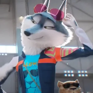 SING 2 Porsha Crystal Stylish Multicolor Leather Jacket