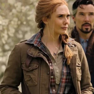 Scarlet Doctor Strange 2022 Brown Leather Jacket