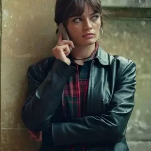 Sex Education S04 Emma Mackey Black Jacket