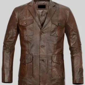 Spanish Dark Brown Leather Blazer