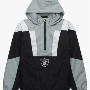 Starter Raiders Black And Grey Pullover Jacket