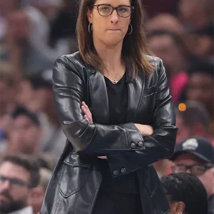 Stephanie White Indiana Fever Leather Blazer