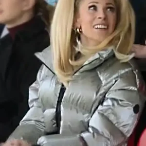 Ted Lasso S03 Juno Temple Silver Puffer Jacket