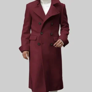 The Matrix 4 Morpheus Maroon Long Coat