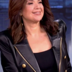 The View Ana Navarro Leather Black Jacket