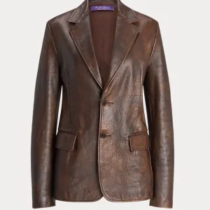 Tomasso Distressed Brown Leather Jacket