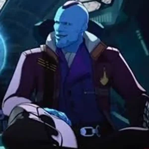 What If 2021 Michael Rooker Purple Leather Coat