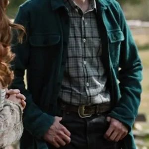 Yellowstone Jamie Dutton S04 Green Wool Trucker Jacket