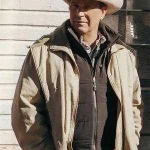 Yellowstone Kevin Costner Beige Cotton Jacket