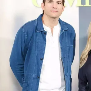 Your Place or Mine 2023 Ashton Kutcher Blue Jacket