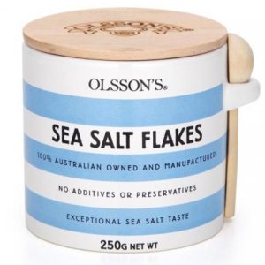 Olsson’s Sea Salt Flakes Stoneware Jar – 250g