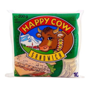 Happy cow processed sandwich cheese 10 slices