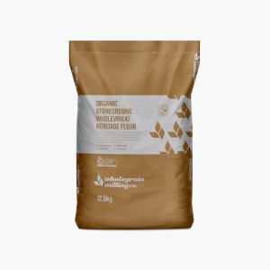 Wholegrain Milling Organic Stoneground Wholewheat Heritage Flour – 12.5kg (Organic Product)