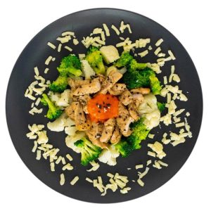 Chicken with Broccoli and Cauliflower